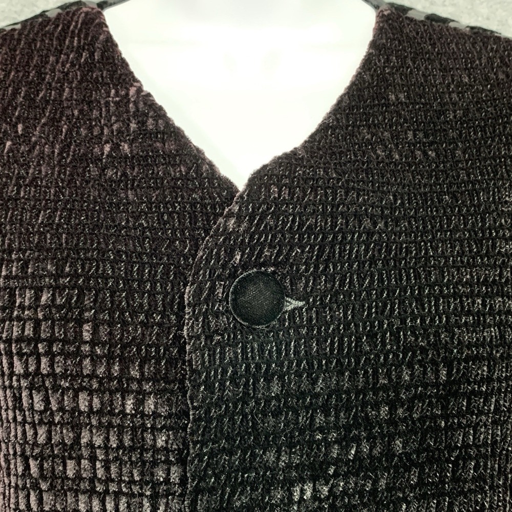 Vtg Gaspar Saldanha Smocked Velvet Vest Sz L Sheer‎ Back Whimsigoth Renaissance - Picture 3 of 7